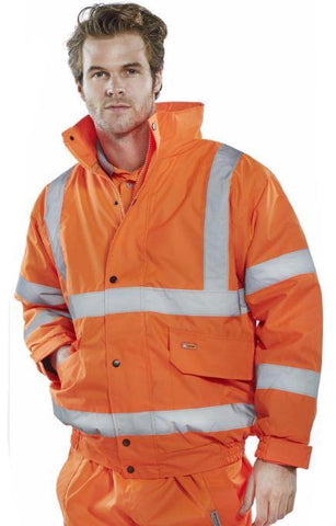 HI VIS BOMBER JACKET - ORANGE