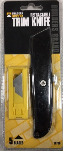 RETRACTABLE TRIM KNIFE 5 BLADES