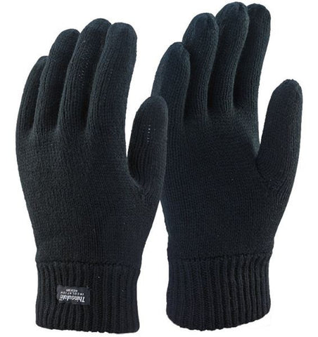 KNITTED GLOVE THINSULATE BLACK