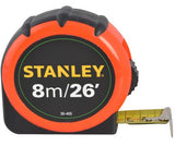 STANLEY 8M/26′ HI-VIS TAPE MEASURE