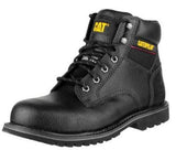 CATERPILLAR SAFETY BOOTS DISTRESSED LEATHER BLACK