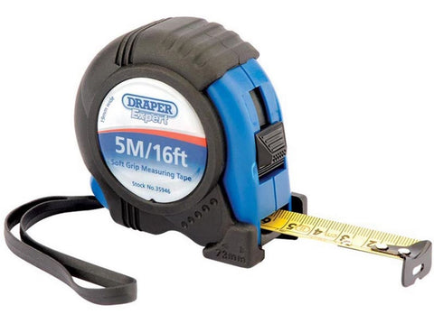 DRAPER 5M/16FT SOFT GRIP HEAVY DUTY MEASURING TAPE