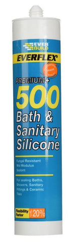 EVERBUILD BATH AND SANITARY SILICONE SEALANT 500 310 ML - WHITE