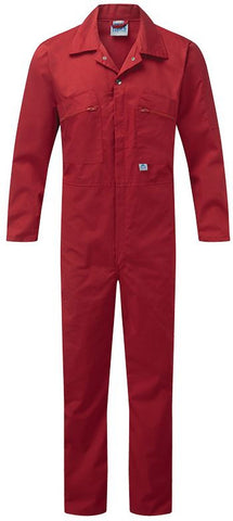 COVERALL ZIP FRONT RED