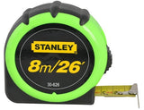 STANLEY 8M/26′ HI-VIS TAPE MEASURE